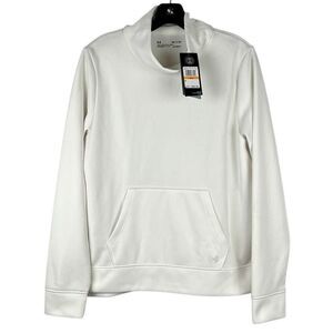 New! NWT Under Armour White Loose Coldgear Turtleneck Pullover Sweatshirt Small